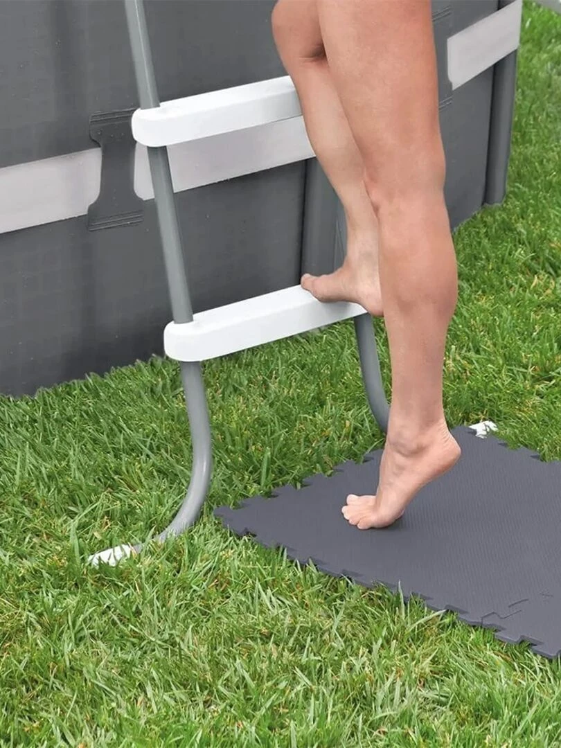 Tapis mousse pour piscine 8 dalles gris   Gris