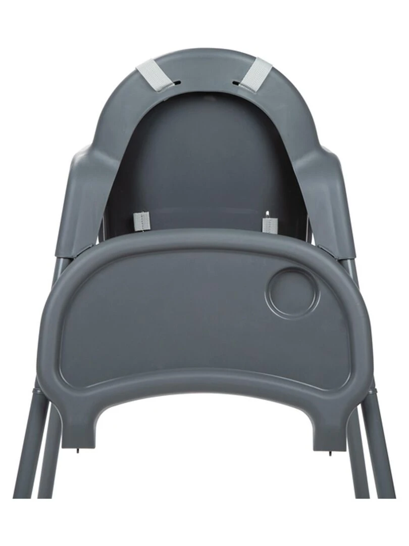 BEBECONFORT Meely Chaise haute bébé 2 en 1  évolutive  De 6 mois à 3 ans (15kg)  Dark grey   Gris Gris