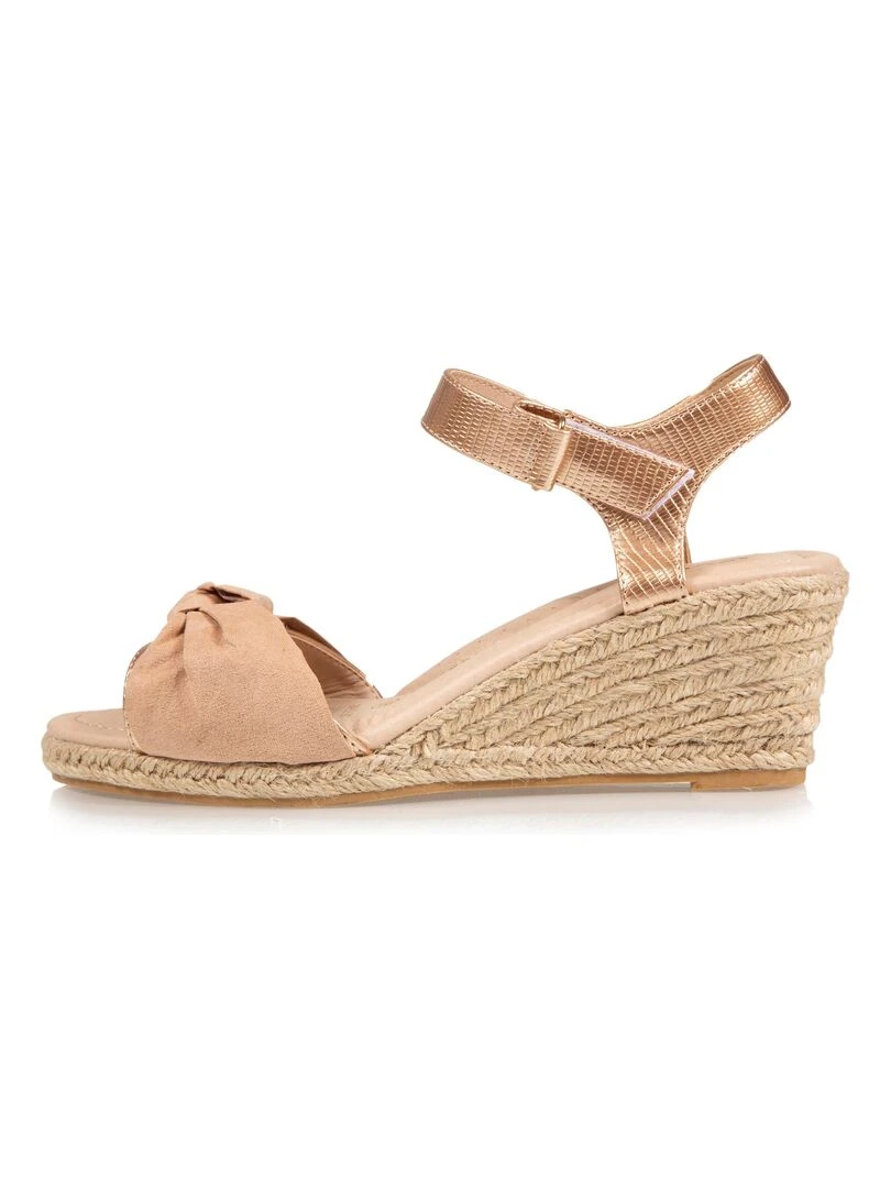 Espadrilles ouvertes Femme talon Nude   Beige