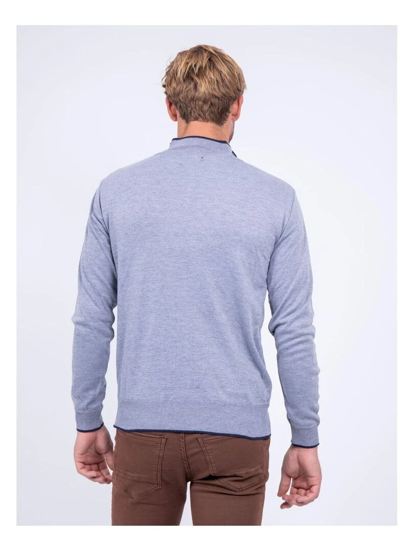 Pull col montant zippé LAOPAUL Gris