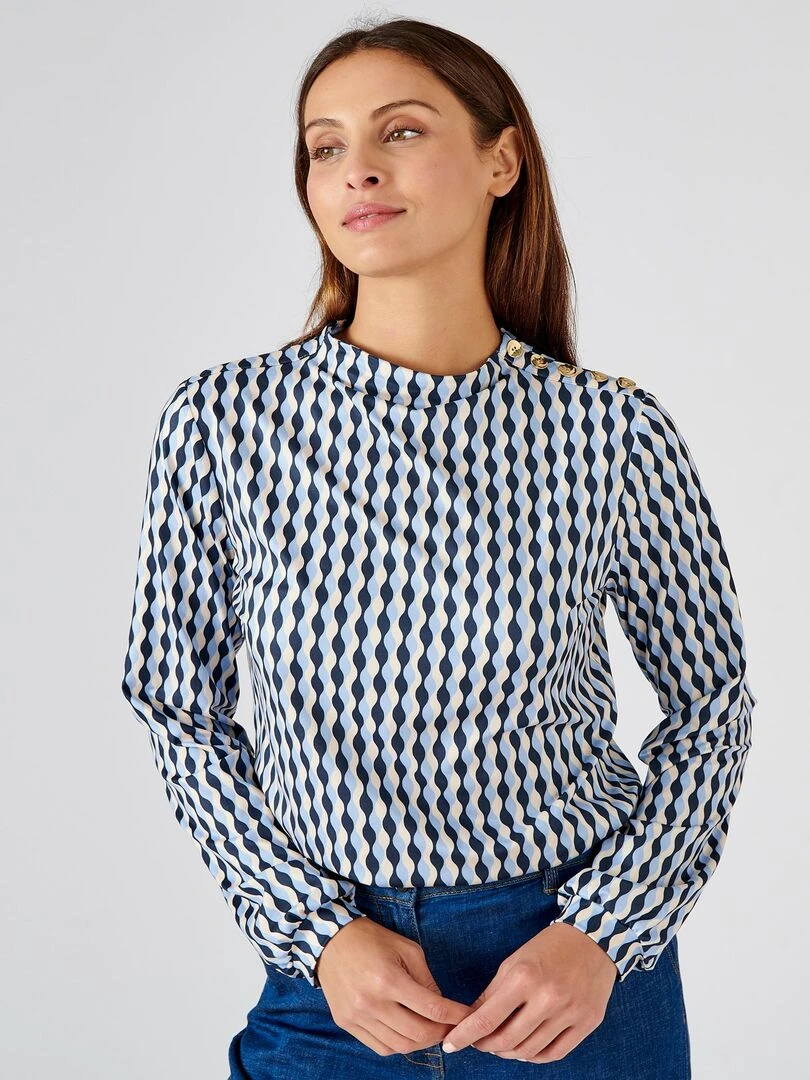 Tee shirt maille chaude Damart Bleu