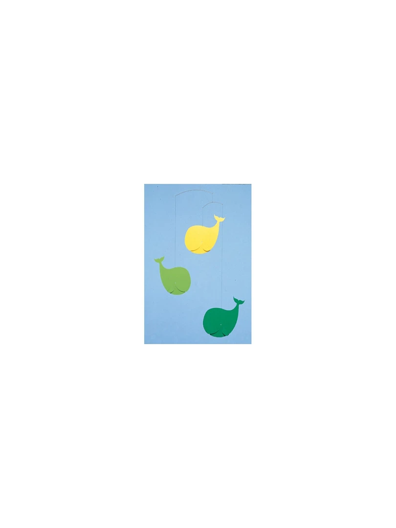 'flensted Mobiles' Happy Whales Jaune