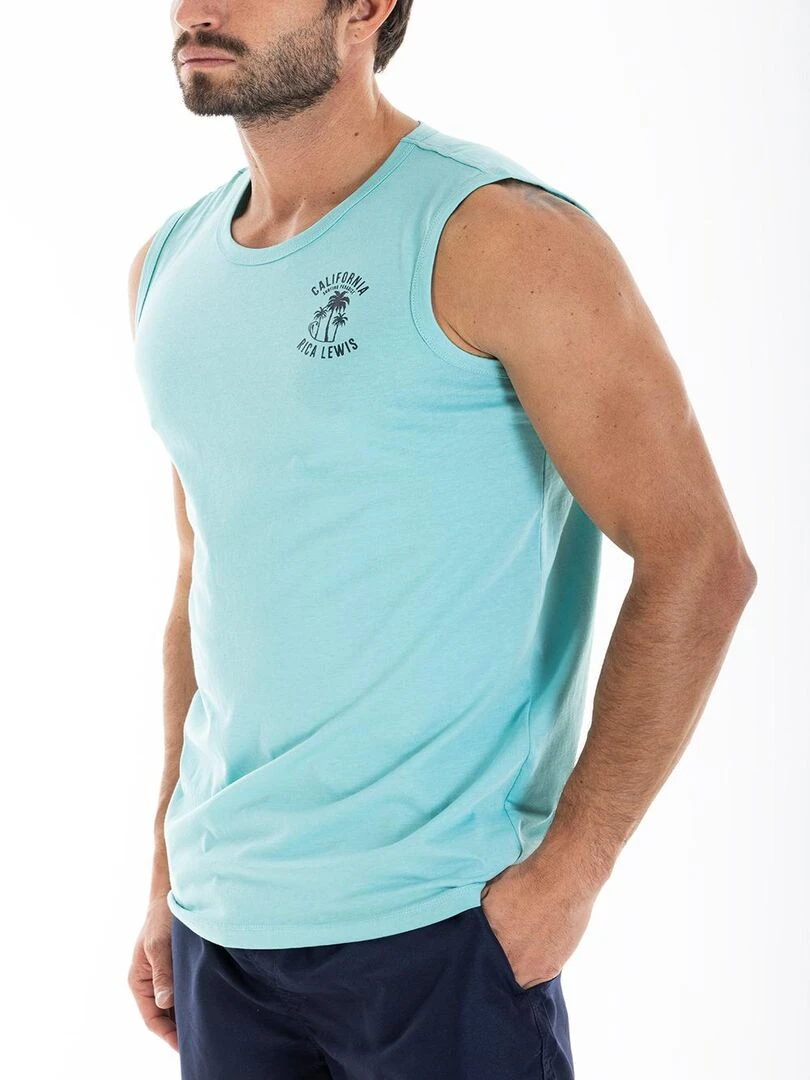 Débardeur look surfwear CRUZ 'Rica Lewis' Bleu turquoise