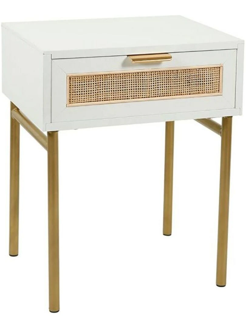 Chevet bois Elsa blanc Blanc