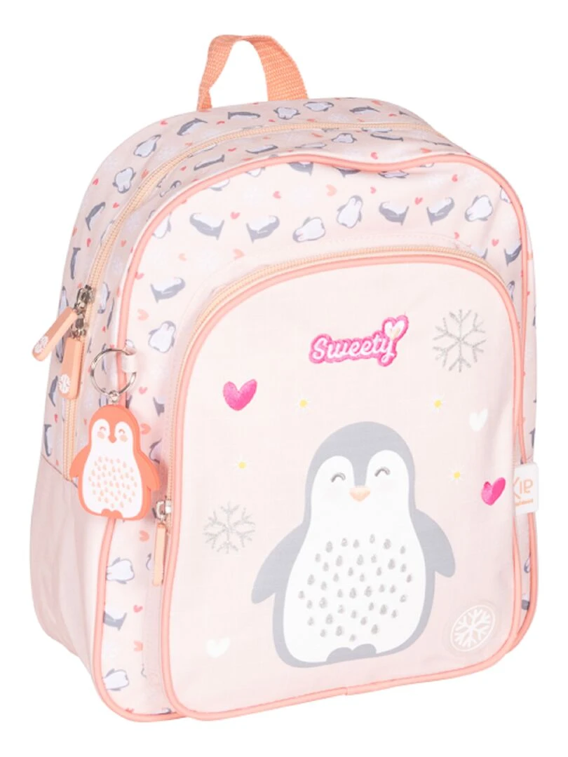 Sac à dos maternelle KIP SWEETY Pingouin rose Rose