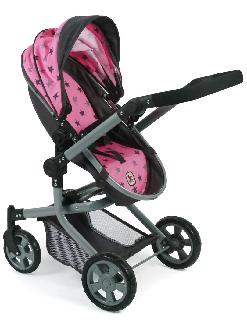 Mika Poussette Combinée Pour Poupée Etoiles Gris   N/A