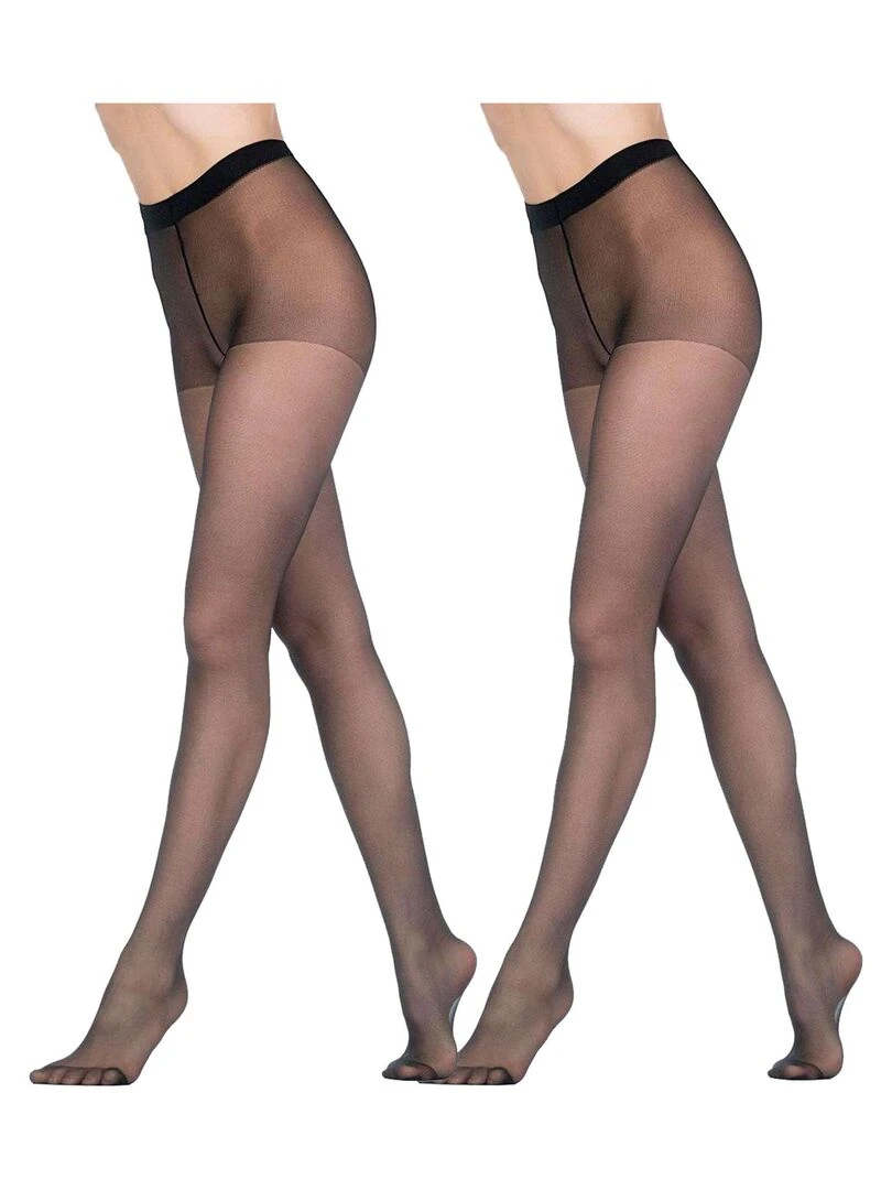 Giulia Like Collants classiques 40den culotte confortables (multipack) Noir M Noir