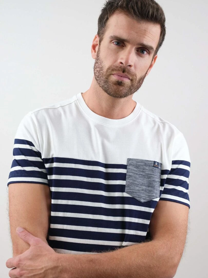 T shirt lifesyle en coton pour homme 'Deeluxe'   Blanc