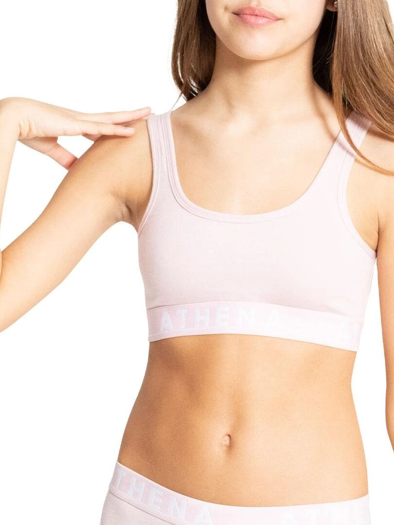 Brassière à bretelles larges fille Easy Color Fille Rose