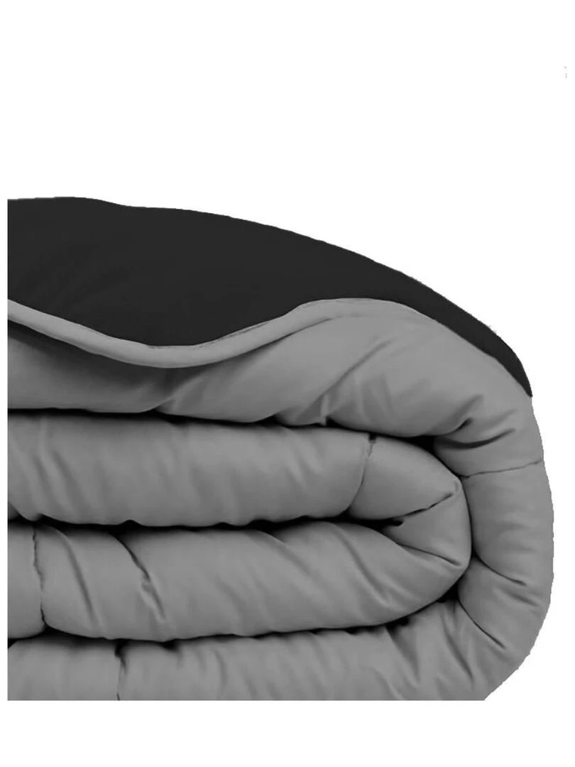 Couette bi matière très chaude 220x240 cm Today acier fusain   Gris