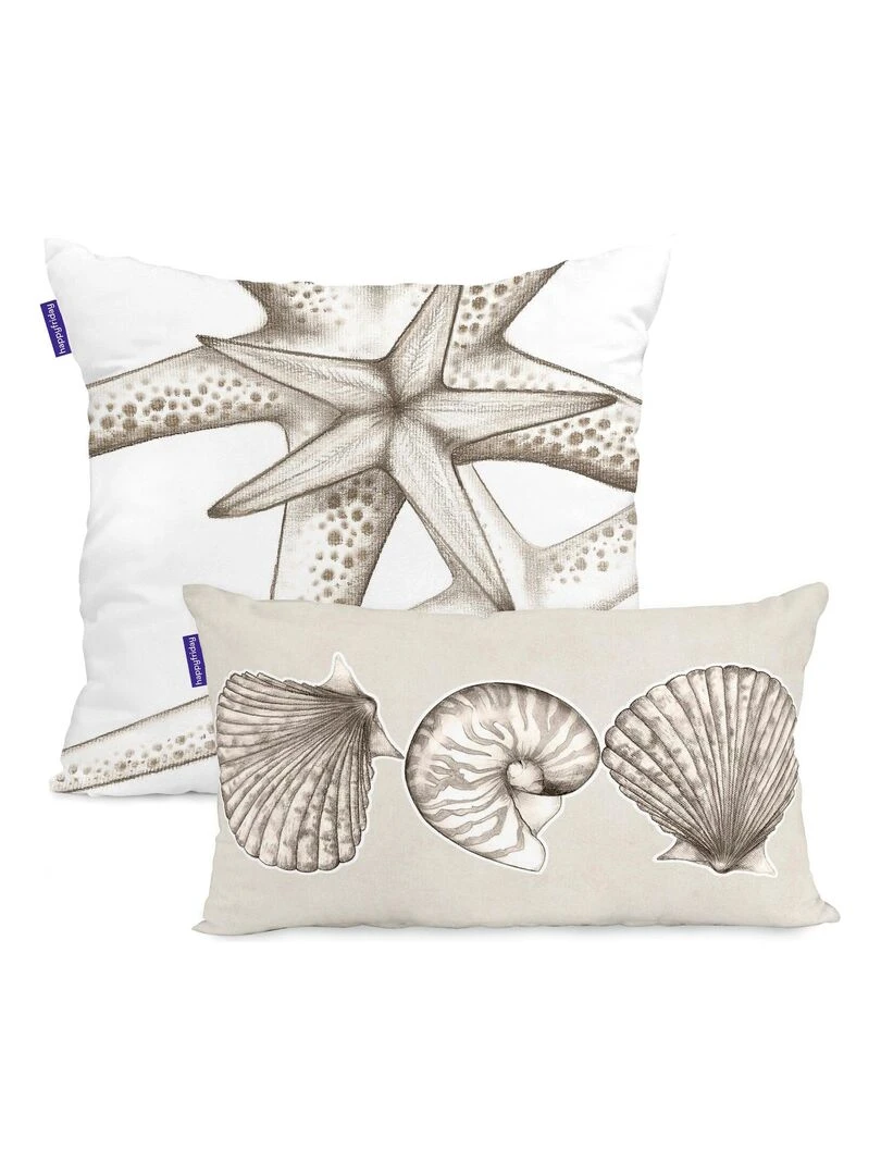 Housse de coussin Star "Happyfriday"   Blanc