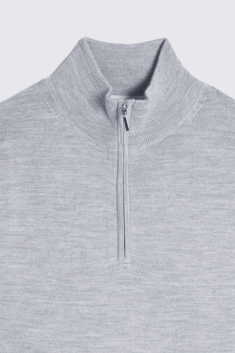 Navy Merino Crew Neck Jumper   Buy Online at Moss