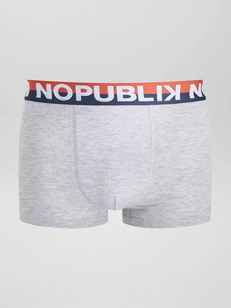 Lot de 3 boxers 'No Publik'   Bleu marine