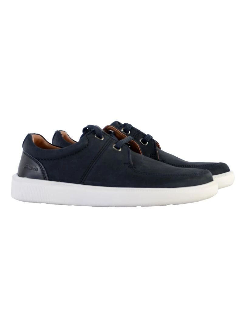 Basket Cuir Clarks Cambro Lace   Bleu
