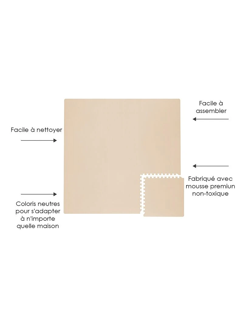 Tapis de jeu mousse uni CLASSIC PLAYMAT   Marron havane