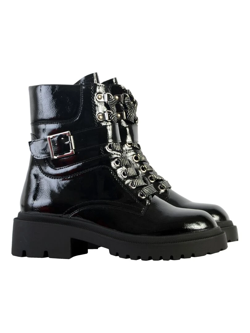 Boots Cuir The Divine Factory   Noir