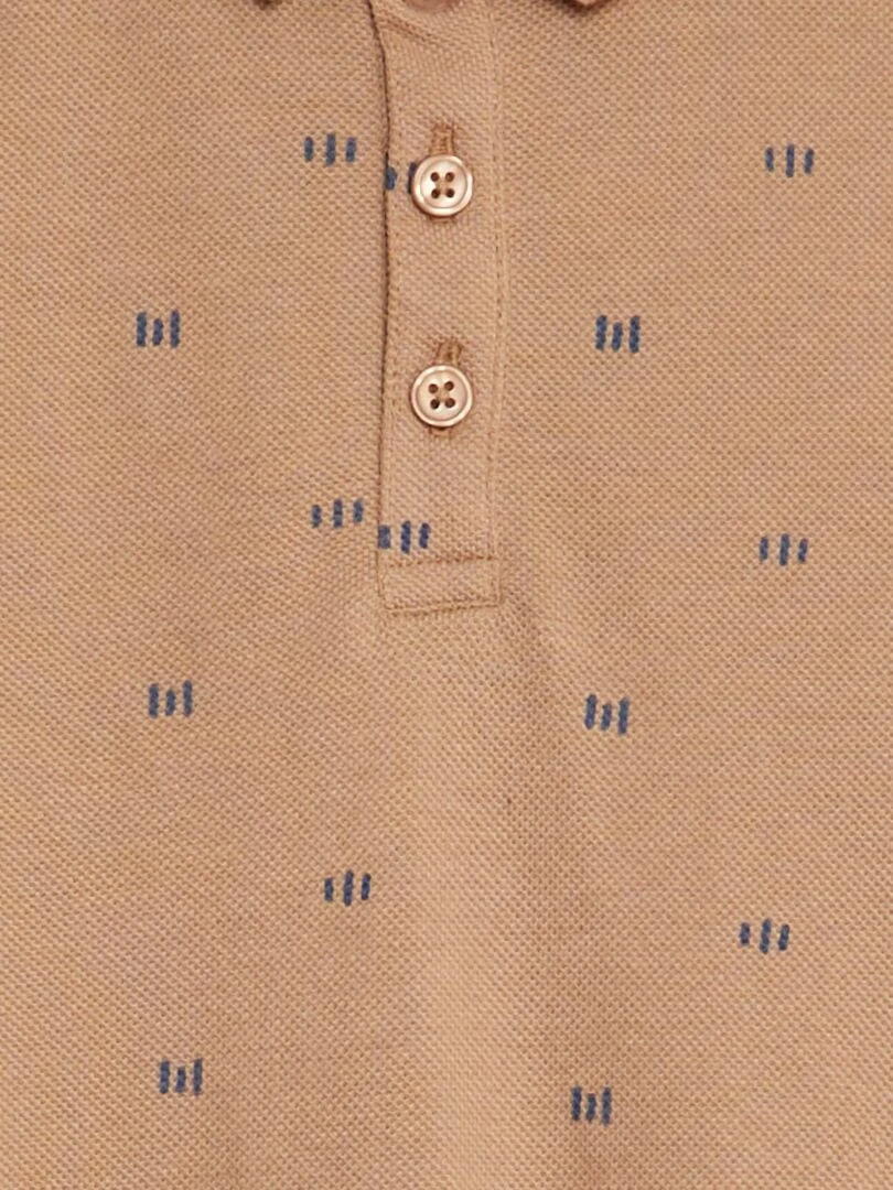 Polo à motif   Beige