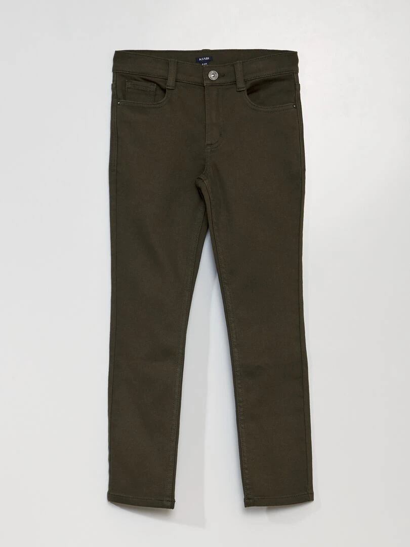 Pantalon slim Kaki