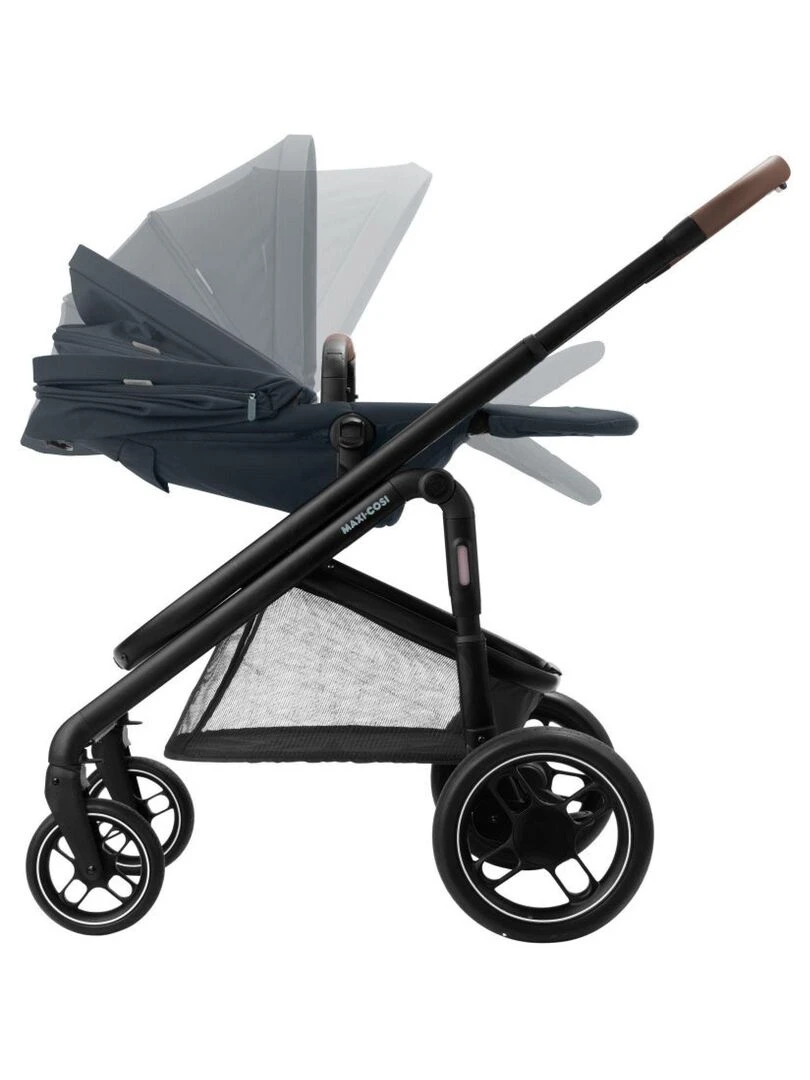 MAXI COSI poussette Duo combinée Plaza Plus  0 à 4 ans (22kg)  Nacelle incluse  Essential Graphite   Gris Gris
