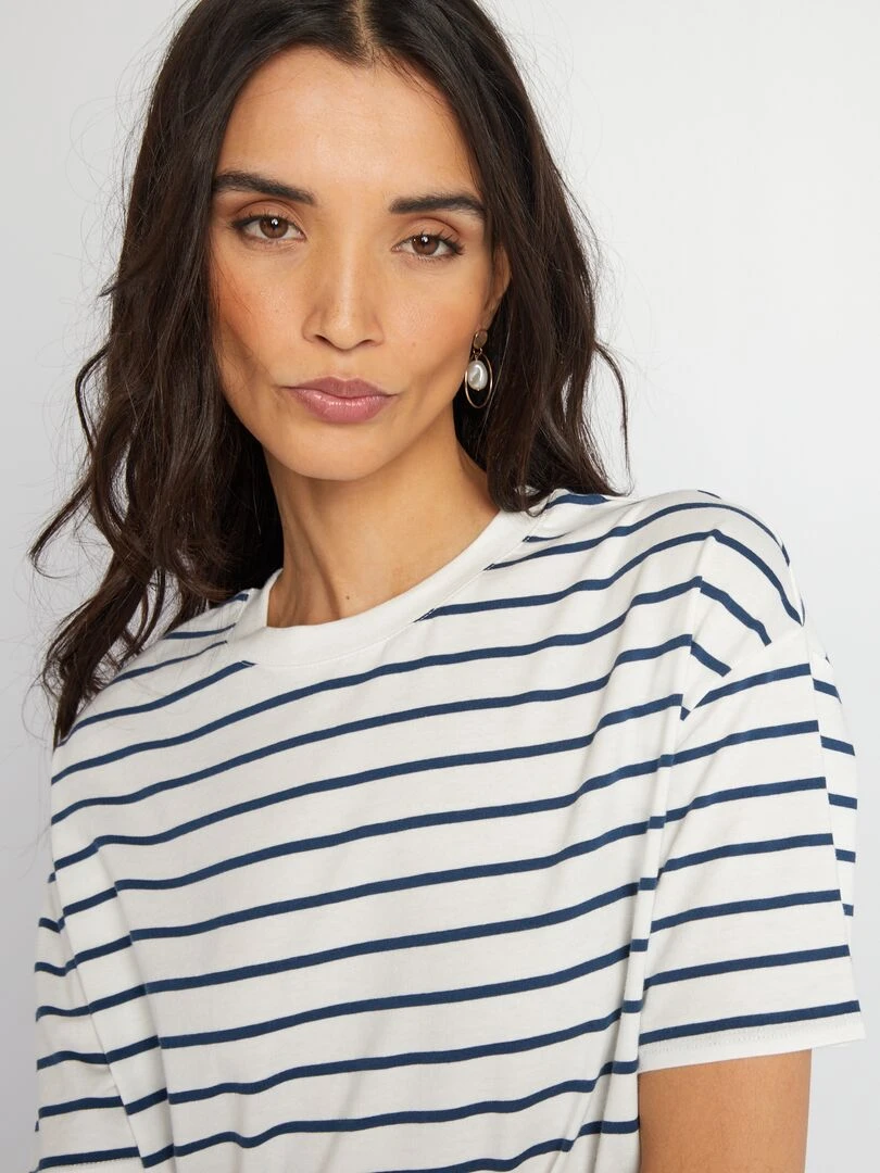 Robe t shirt   Rayé