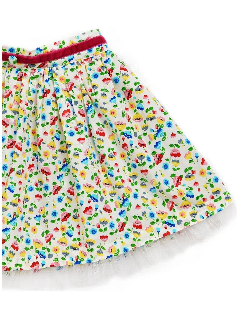 Jupe Été Fille Fleurie Multicole Tulle GRACE 'LA FAUTE A VOLTAIRE' Multicolore