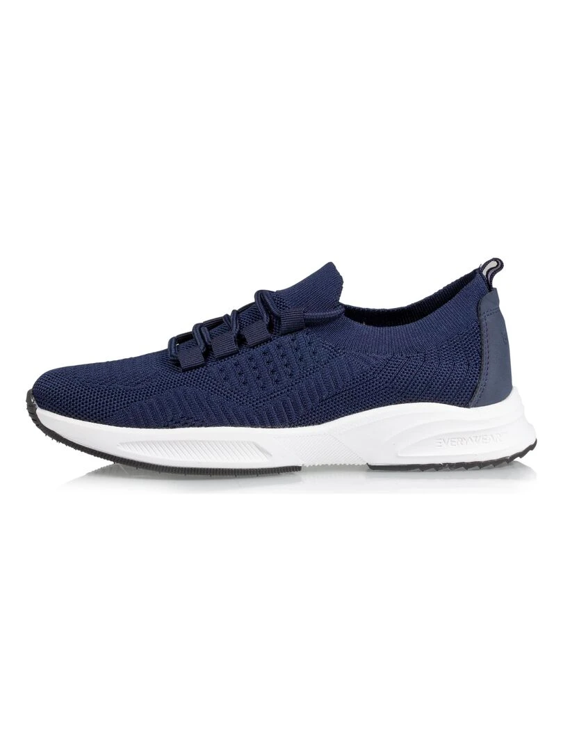 Baskets Confort Femme Slip on à lacets Marine   Bleu marine