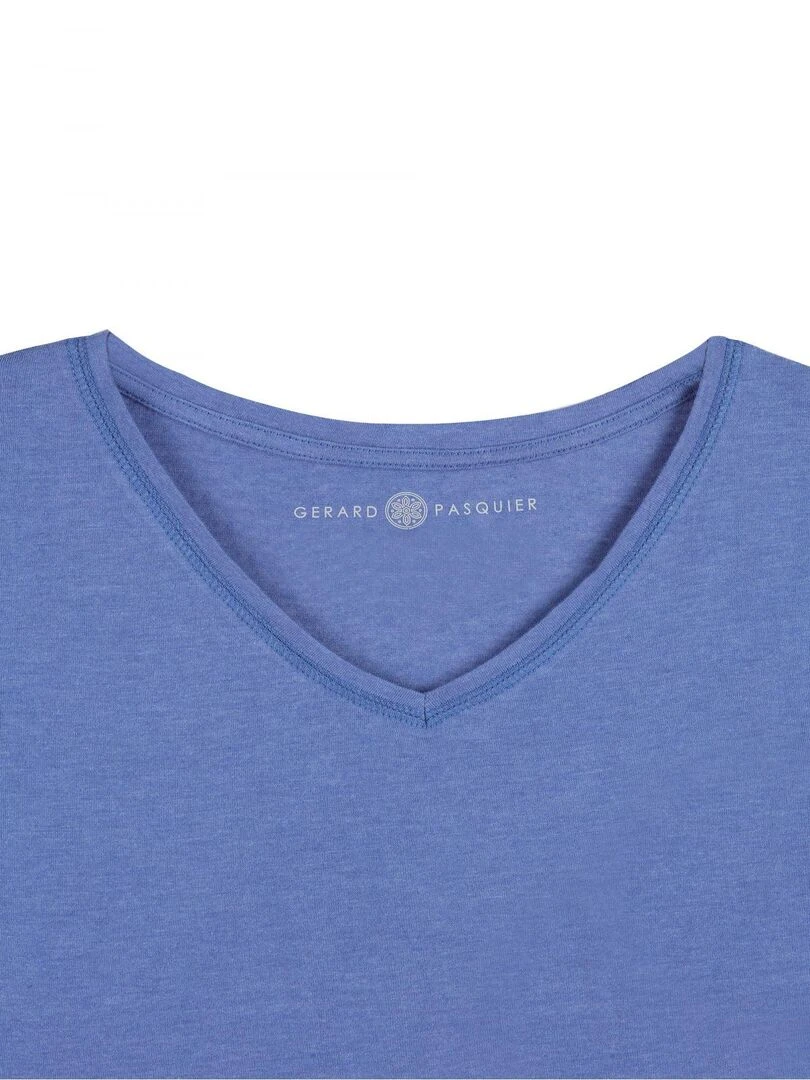 T shirt col v MADDY   Gérard Pasquier   Bleu foncé