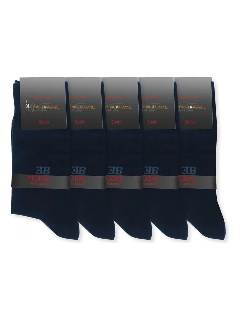 Chaussettes en modal LOT DE 5 PAIRES Bleu
