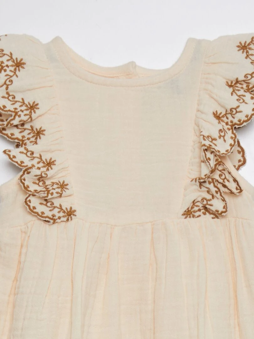 Robe en gaze de coton   Rose