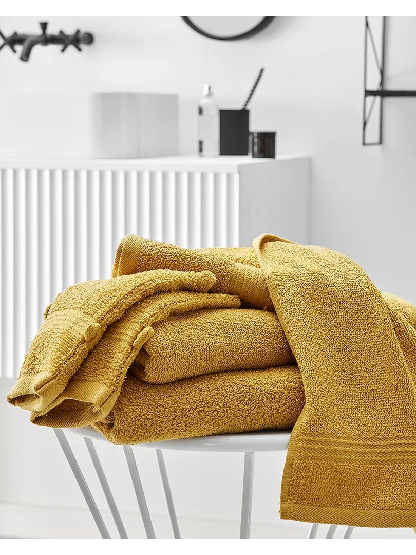 Lot de 2 serviettes 30 x 50 cm Jaune
