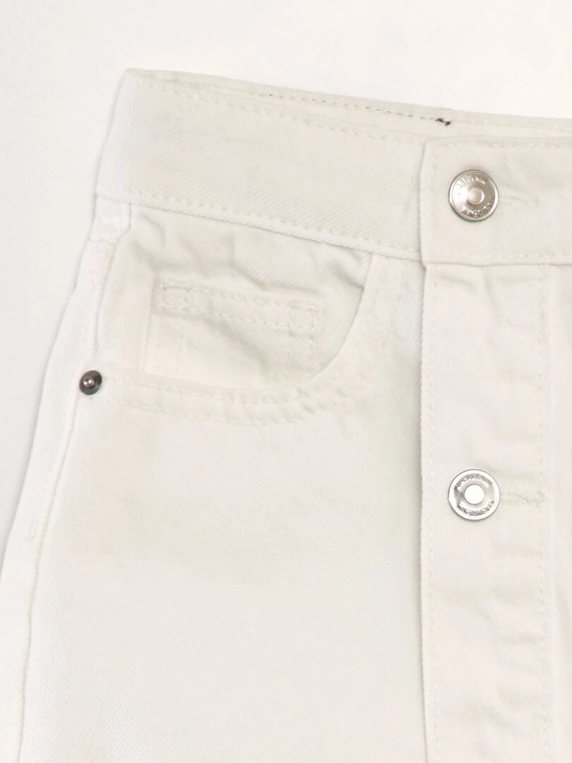 Jupe short en jean   Blanc