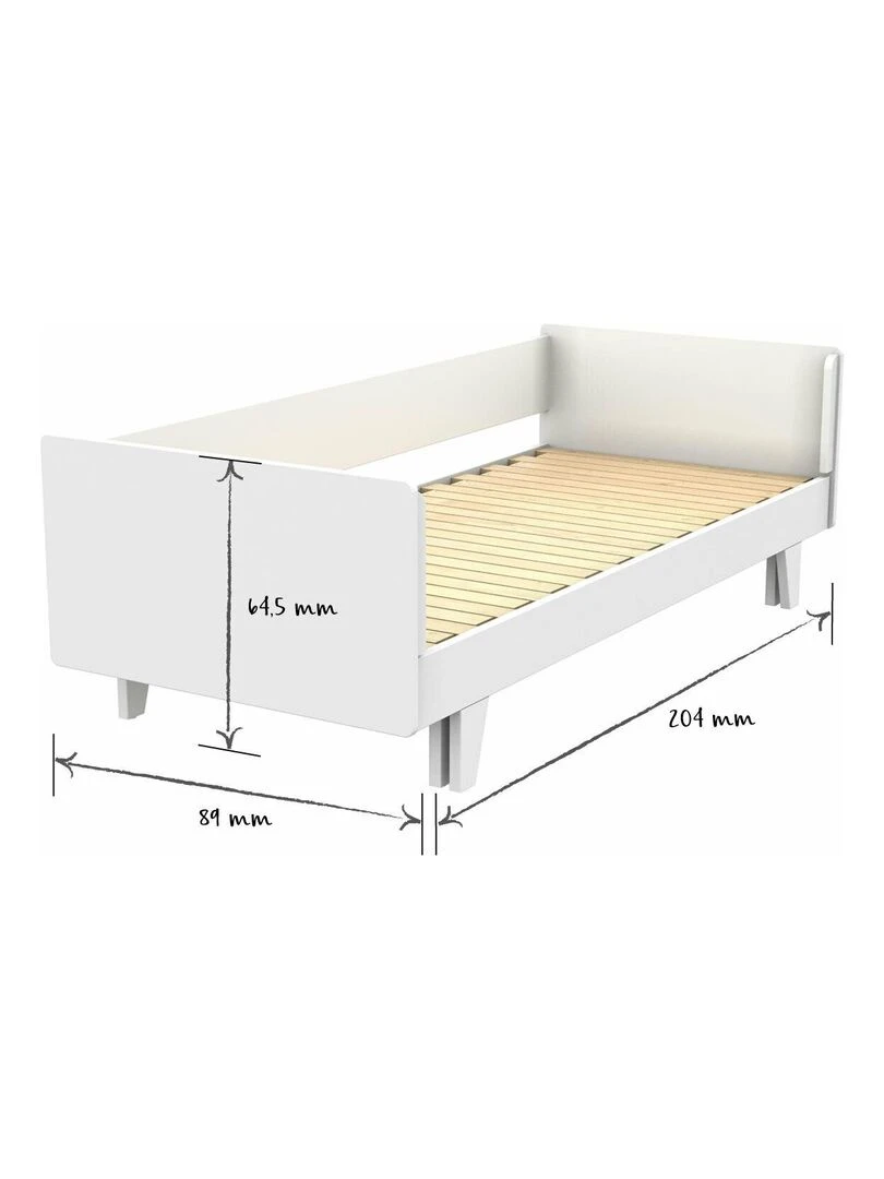 Lit gigogne CAPRI   AKITEN RETAIL   Blanc Blanc