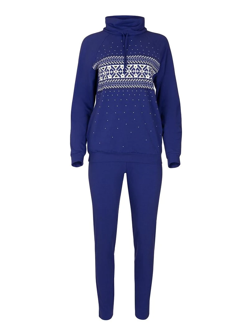 Pyjama leggings top manches longues Starlight   Bleu