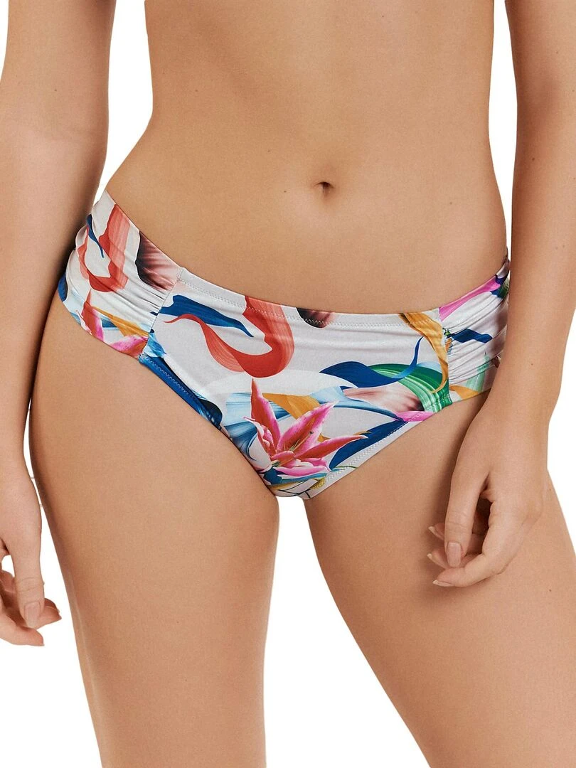 Bas maillot slip de bain taille haute Nice Gris clair