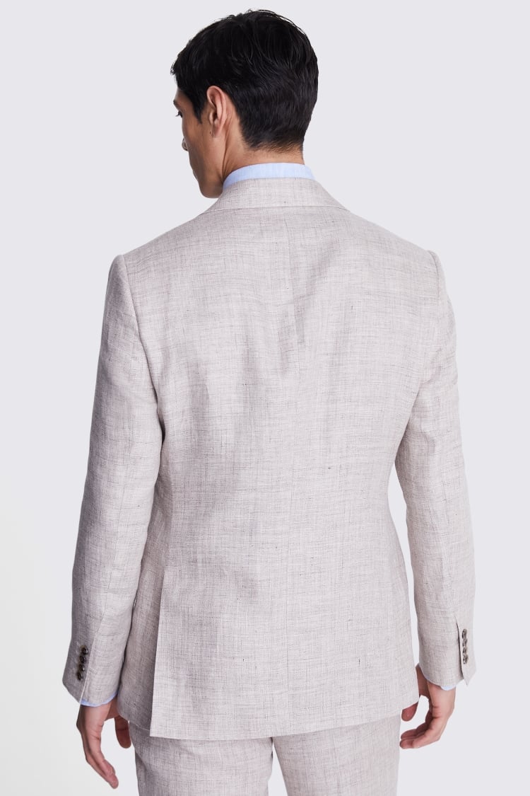 Tailored Fit White Matte Linen Jacket   Buy Online at Moss