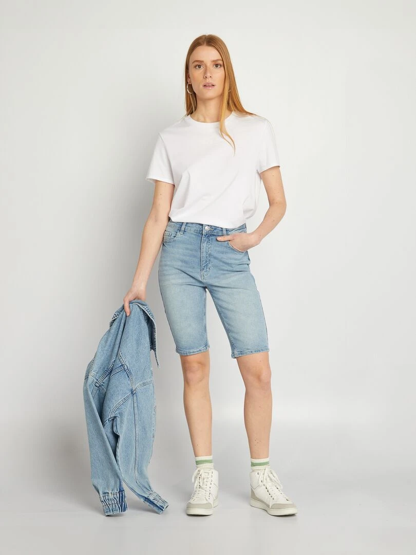 Bermuda en jean Triple stone
