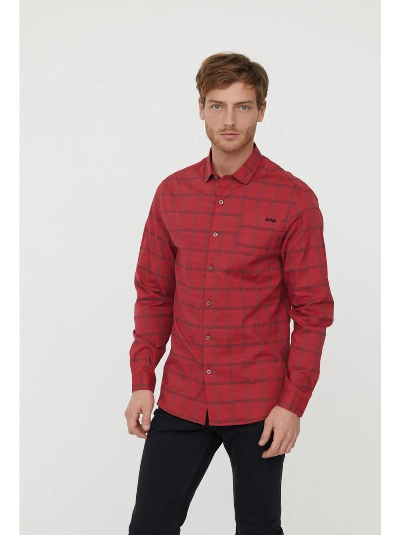 Lee Cooper Chemise manches longues coton regular DROUPA Rouge