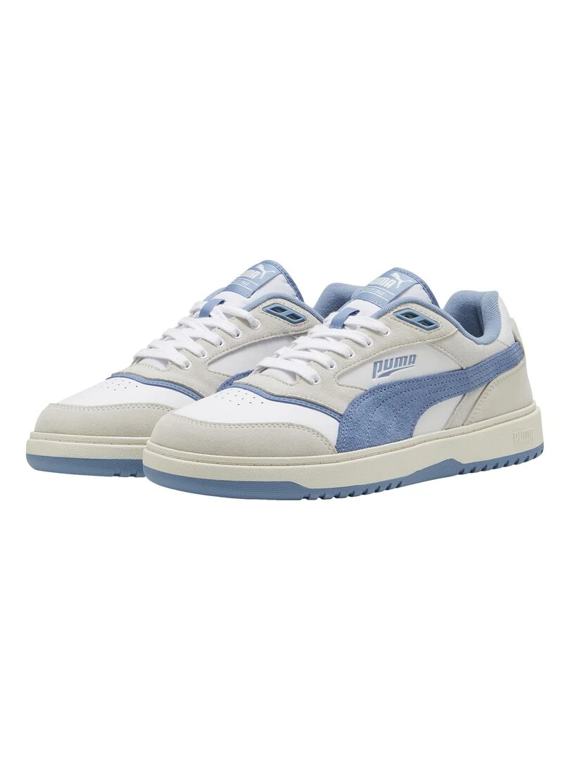 Basket Basse Cuir Puma Doublecourt   Blanc