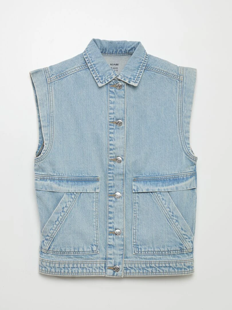 Veste légère en denim BLEU