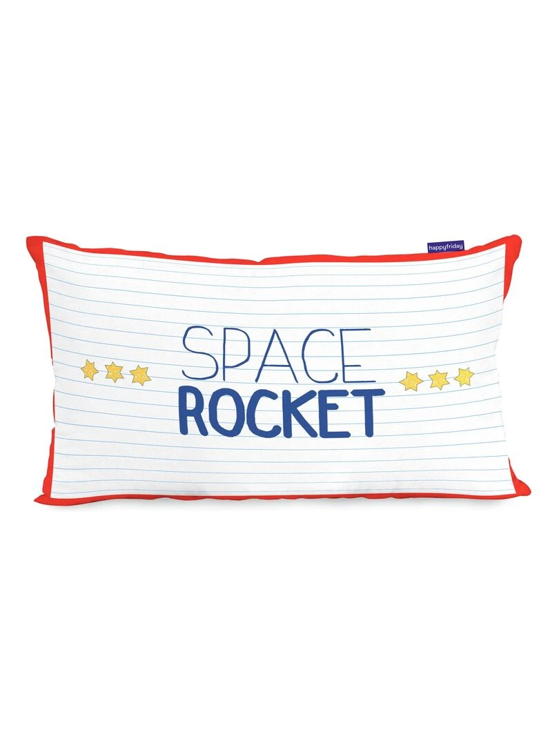 Housse de coussin Space rocket "Happyfriday"   Blanc