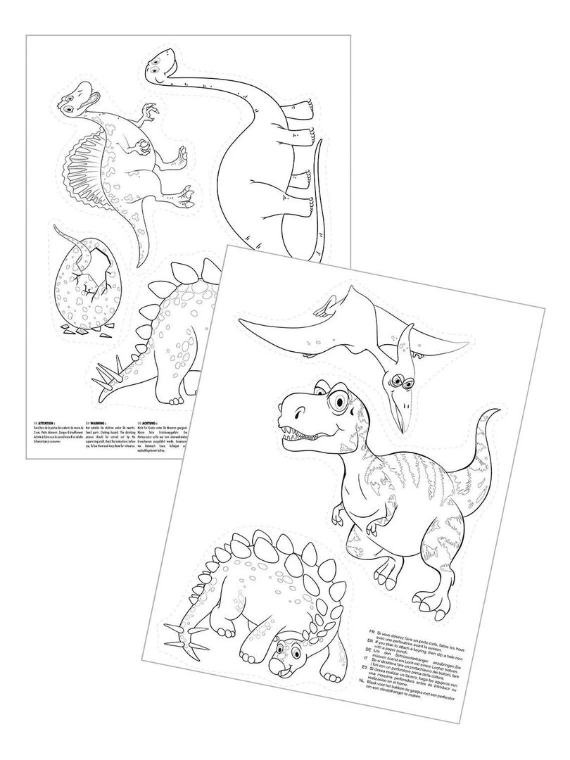 Porte clés dinosaures DIY en plastique dingue   N/A