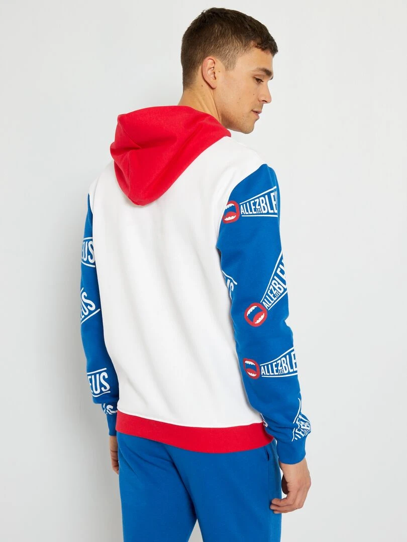 Sweat en molleton   Allez Les Bleus   Bleu/blanc/rouge