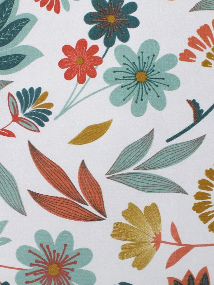 Nappe rectangle PVC 140 x 240 cm Indiana fleurie Orange