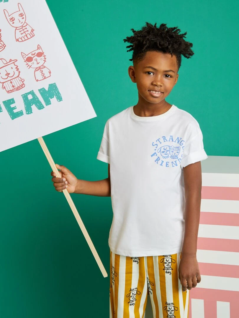 T shirt à col rond X Little Bad Wolf Blanc