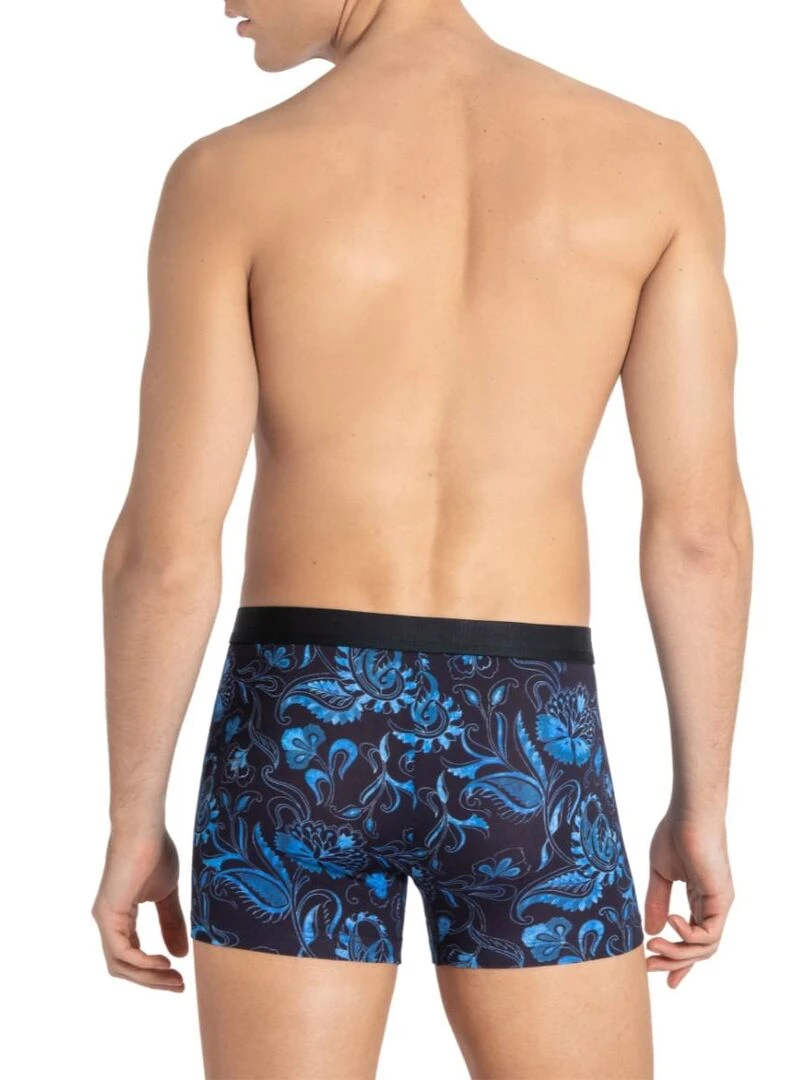 Boxer homme en lyocell et à motif cachemire Kanji   Bleu