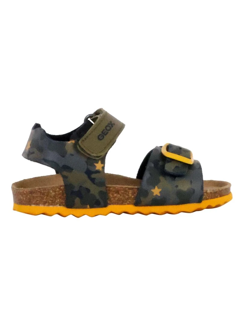 Sandale cuir enfant Geox Chalki Gris