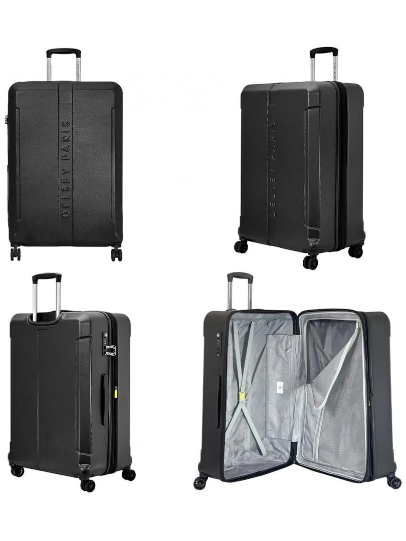 Grande valise rigide extensible Départ TSA 75cm ABS   Noir