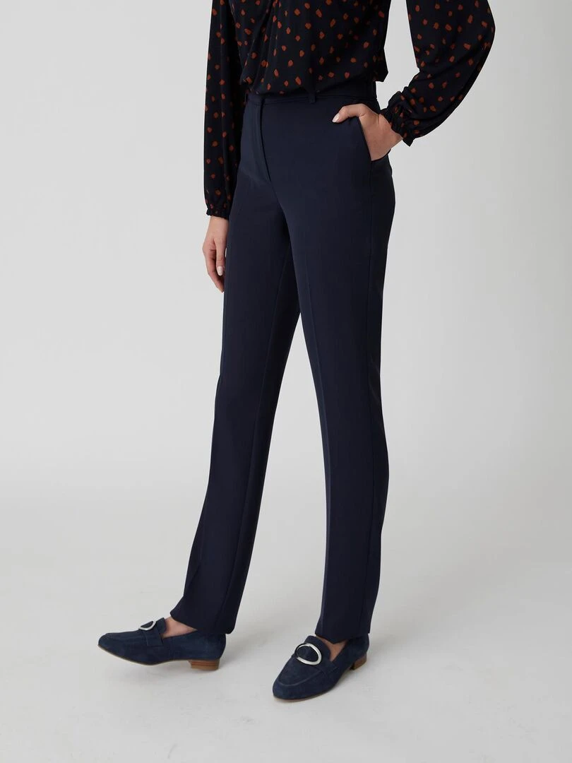 Pantalon chic facile à vivre Damart Bleu marine