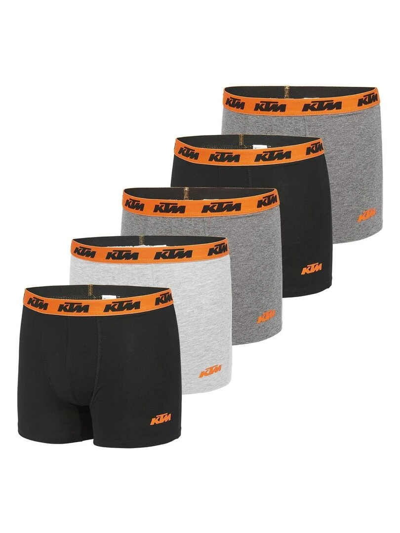 Lot de 5 Boxers coton homme KTM Ktm Gris