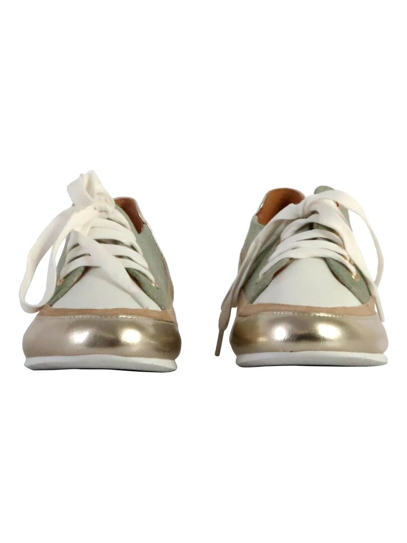 Basket Basse Cuir Emilie Karston Camino   Vert